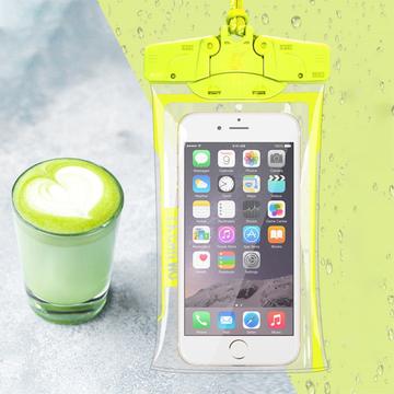 Uniwersalne wodoodporne etui z obsługą dotykową - 6.3" - fluorescencyjna zieleń