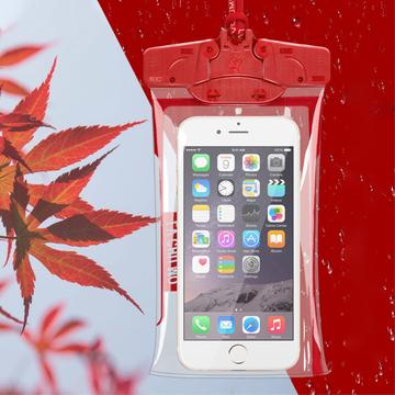 Uniwersalne wodoodporne etui z obsługą dotykową - 6.3" - czerwone