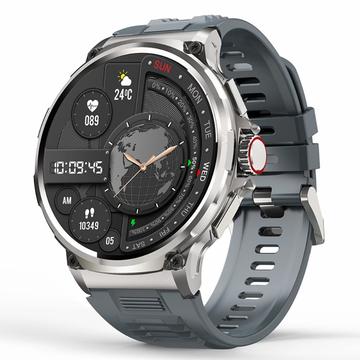 Wodoodporny smartwatch V69 z pomiarem tętna - srebrny