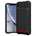 iPhone XR Etui z Miejscem na Karty VRS Damda Shield - Czarne