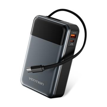Power Bank Vention FHYB0 20000mAh ze zintegrowanym kablem USB-C - 65W