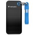 Verbatim 32191 Kieszonkowy dysk SSD z brelokiem - 1TB, kabel USB 3.2 Gen.2 - Czarny / Niebieski