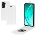 Pionowo Zamykane Etui z Kieszenią na Kartę do Honor 60 Pro - Biel