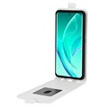 Pionowo Zamykane Etui z Kieszenią na Kartę do Honor 60 Pro - Biel
