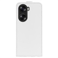 Pionowo Zamykane Etui z Kieszenią na Kartę do Honor 60 Pro - Biel