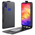 Xiaomi Redmi Note 7, Note 7 Pro Pionowe Etui Z Klapką Z Miejscem Na Kartę - Czarne