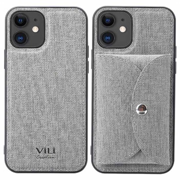 Etui Vili T do iPhone 12 Mini z Magnetycznym Portfelem - Szary