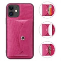 Etui Vili T do iPhone 12 Mini z Magnetycznym Portfelem - Ciemny Róż