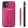 Etui Vili T do iPhone 12 Mini z Magnetycznym Portfelem - Ciemny Róż