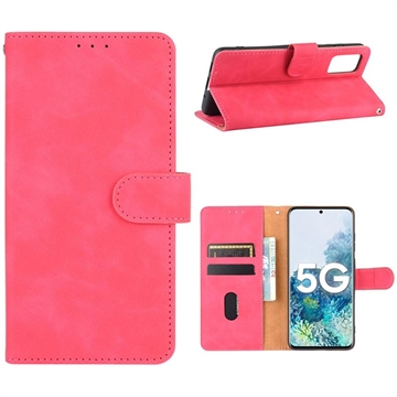 Samsung Galaxy S20 FE/S20 FE 5G - Seria Vintage Etui-Portfel - Ciemny Róż