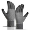 WM 1 Para Unisex Ciepłe rękawiczki z dzianiny z ekranem dotykowym Elastyczne rękawiczki z dzianinową podszewką - Szare