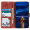 Etui z Portfelem z Funkcją Podpórki do Telefonu OnePlus Nord N20 5G - Brąz