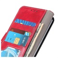 Etui z Portfelem do Motorola Moto G52 z Magnetycznym Zamknięciem - Czerwień