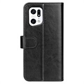 Oppo Find X5 Etui-Portfel Zamykane na Magnes - Czarne