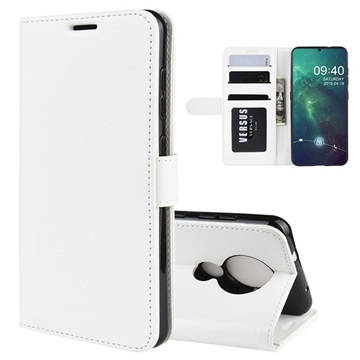 Etui z Portfelem do Nokia 6.2/7.2 z Magnetycznym Zamknięciem - Biel