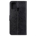 Etui z Portfelem do Samsung Galaxy A21s z Magnetycznym Zamknięciem - Czarne
