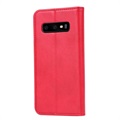 Etui z Portfelem z Funkcją Podpórki do Samsung Galaxy S10 - Czerwień
