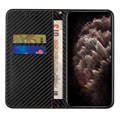 Etui z Portfelem do Samsung Galaxy S22 5G - Włókno Węglowe - Czarne