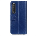 Etui z Portfelem do Sony Xperia 1 III z Magnetycznym Zamknięciem - Błękit