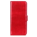 Etui z Portfelem do iPhone 15 Pro z Magnetycznym Zamknięciem - Czerwień
