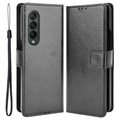 Samsung Galaxy Z Fold4 Etui-Portfel Kieszenią na Kartę - Czarne