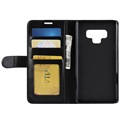 Etui z Portfelem z Funkcją Podpórki do Samsung Galaxy Note9 - Czarne