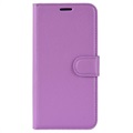 Etui z Portfelem z Funkcją Podpórki do Sony Xperia 1 - Fioletowe