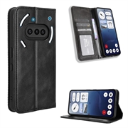 Nothing Phone (3a) Etui portfelowe z magnetycznym zamknięciem - czarny