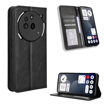Nothing Phone (3a) Pro Etui portfelowe z magnetycznym zamknięciem - czarny