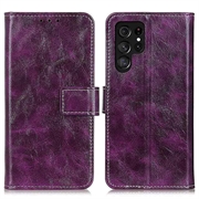 Samsung Galaxy S25 Ultra Etui portfelowe z magnetycznym zamknięciem - Fiolet