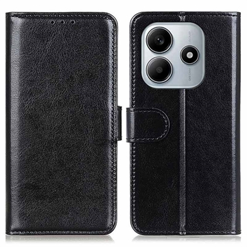Xiaomi Redmi Note 14 4G Etui portfelowe z magnetycznym zamknięciem - czarny