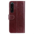 Sony Xperia 1 IV Etui-Portfel na Magnes - Brąz