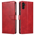 Samsung Galaxy A04s/A13 5G Etui z Portfelem z Funkcją Podpórki - Czerwień