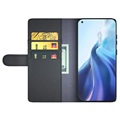 Skórzane Etui-portfel z Podpórką do Xiaomi Mi 11 - Czarne