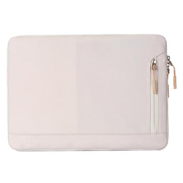 Wodoodporny, elegancki pokrowiec na laptopa Oxford z boczną kieszenią. Kieszeń boczna - 14.6" - Beżowy