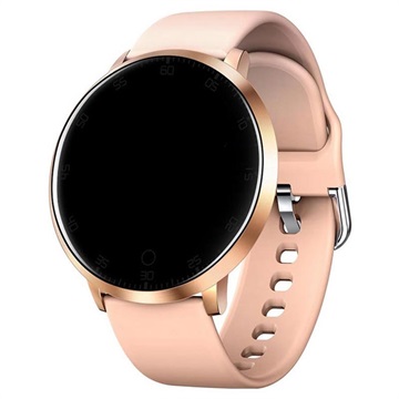 Wodoodporny Smartwatch z Pulsometrem K12 - Różowe Złoto