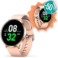 Wodoodporny Smartwatch z Pulsometrem K12 - Różowe Złoto