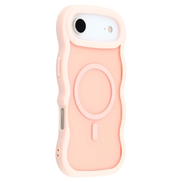 iPhone Air Etui hybrydowa z magnetycznym brzegiem fali - różowe