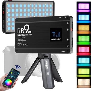 Przenośna lampa wideo RGB Weeylite RB9 ze statywem