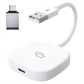 Przewodowy CarPlay Mirror Adapter THT-020-7 do iPhone'a - USB-A, USB-C (Otwarte Opakowanie - Zastępcze) - Biały