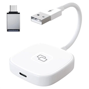 Przewodowy CarPlay Mirror Adapter THT-020-7 do iPhone'a - USB-A, USB-C (Otwarte Opakowanie - Zastępcze) - Biały