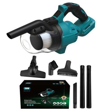Bezprzewodowy odkurzacz ręczny z filtrem HEPA, oświetleniem LED - 9.4Kpa - Zielony