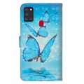 Samsung Galaxy A21s Etui Portfel Wonder Series - Niebieski Motyl