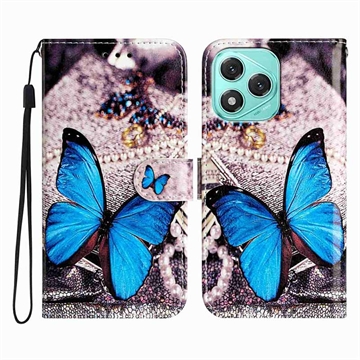 Honor 400 Lite Etui z Portfelem z Serii Wonder - Niebieski Motyl