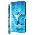 Samsung Galaxy S21 5G Etui-Portfel Wonder Seria - Niebieski Motyl