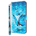 Samsung Galaxy S21 Ultra 5G Etui-Portfel Wonder Seria - Niebieski Motyl