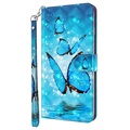 Sony Xperia 1 III Etui Portfel Wonder Series - Niebieski Motyl