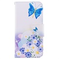 Etui z portfelem z serii Wonder do Huawei P Smart - Niebieski Motyl