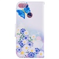 Etui z portfelem z serii Wonder do Huawei P Smart - Niebieski Motyl