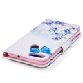 Etui z portfelem z serii Wonder do Huawei P Smart - Niebieski Motyl